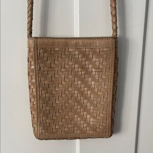Bembien Tan Woven Women's Crossbody Bag